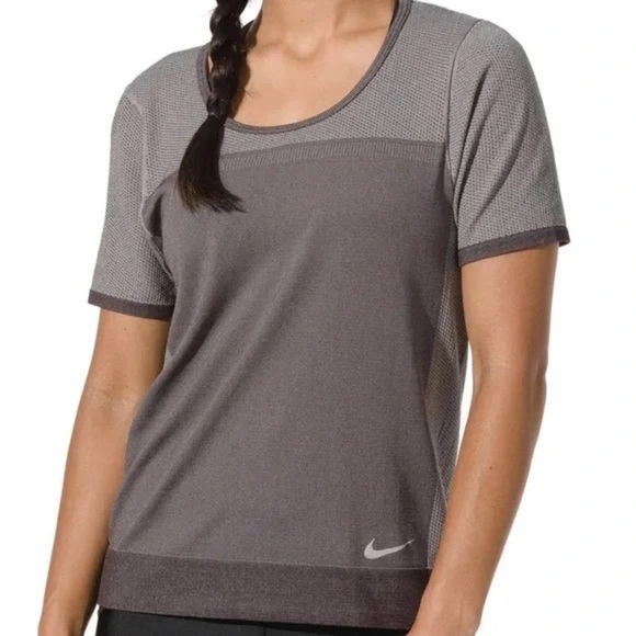 Nike Infinite Short Sleeve Reflective Running Top Gray - Picture 1 of 5